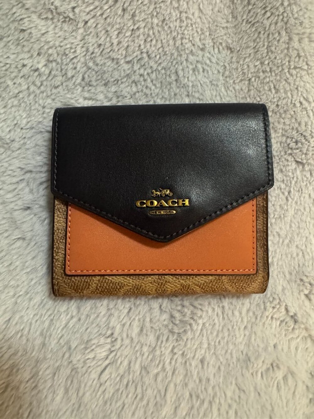Coach Small Envelope Wallet – Navy/Pink/Signature